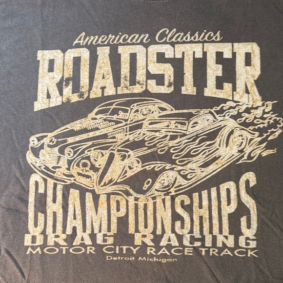 Old Navy Black Graphic Tee, Roadster - Picture 3 of 7